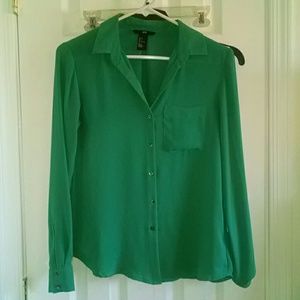 Emerald green blouse